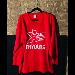 Red X Tryouts Hockey Jersey